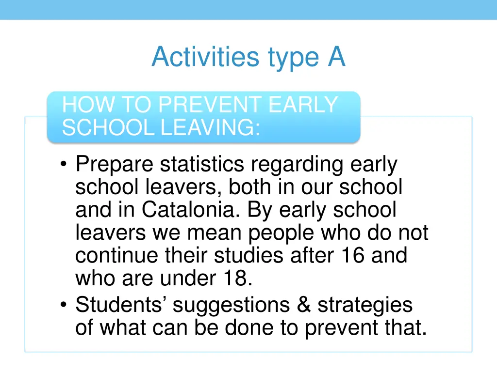 activities type a