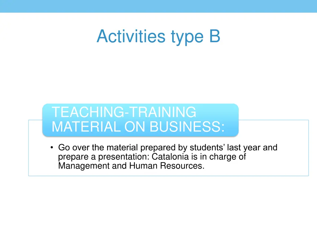 activities type b