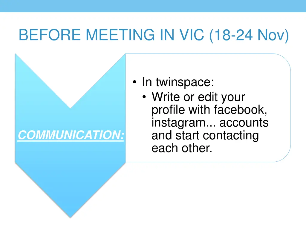 before meeting in vic 18 24 nov