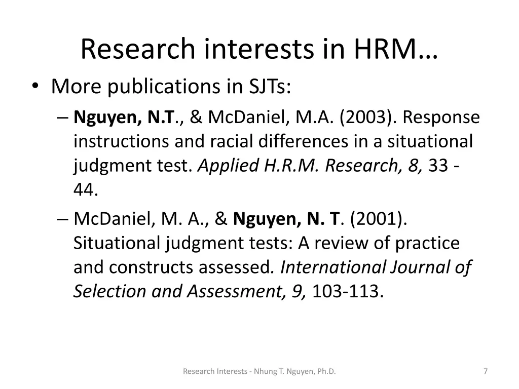 research interests in hrm more publications