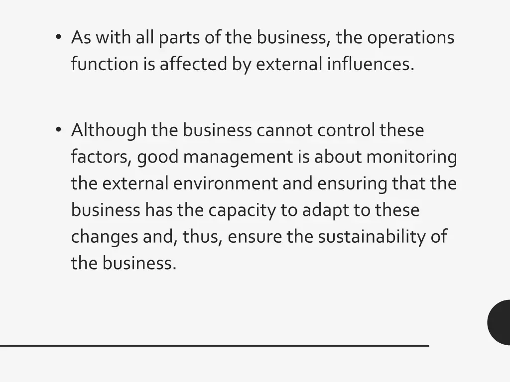 as with all parts of the business the operations