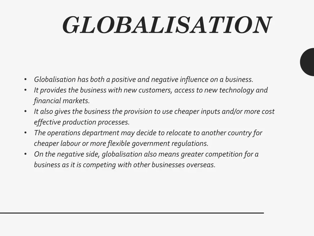 globalisation