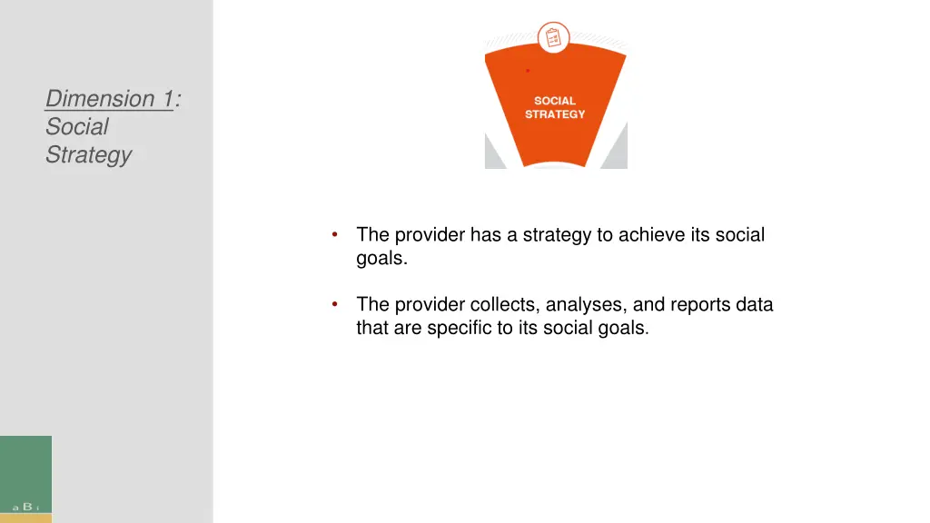 dimension 1 social strategy