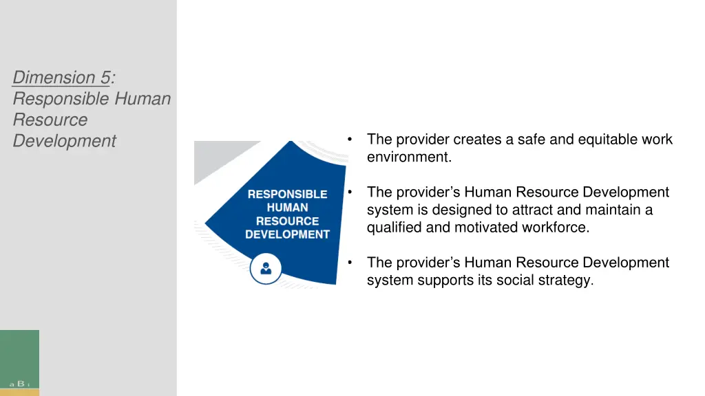 dimension 5 responsible human resource development