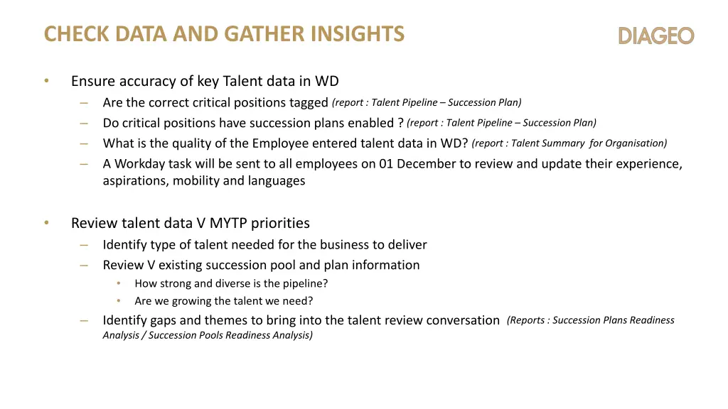 check data and gather insights