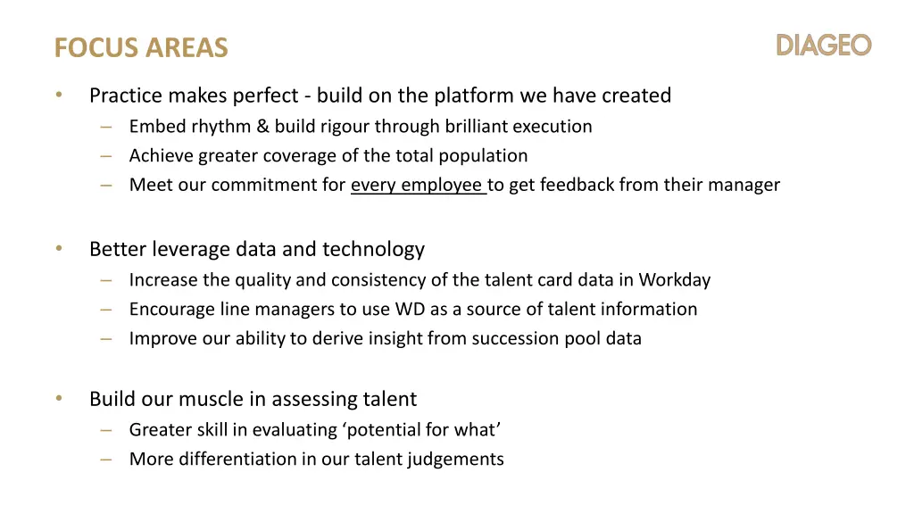 focus areas