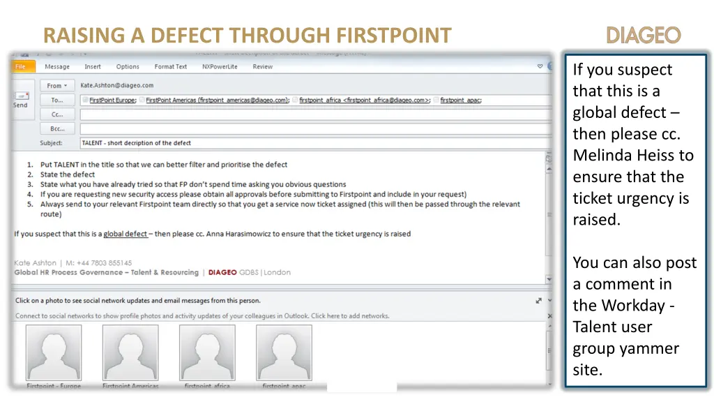 raising a defect through firstpoint