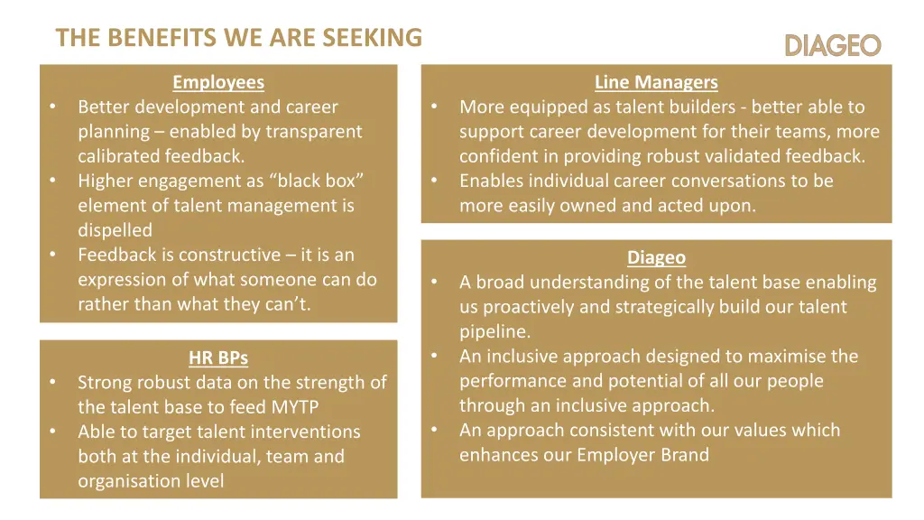 the benefits we are seeking