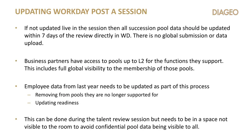 updating workday post a session
