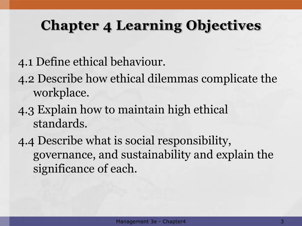 chapter 4 learning objectives