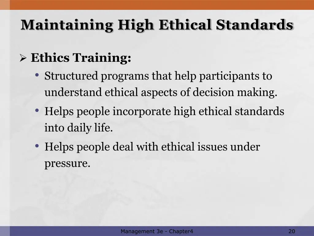 maintaining high ethical standards 1