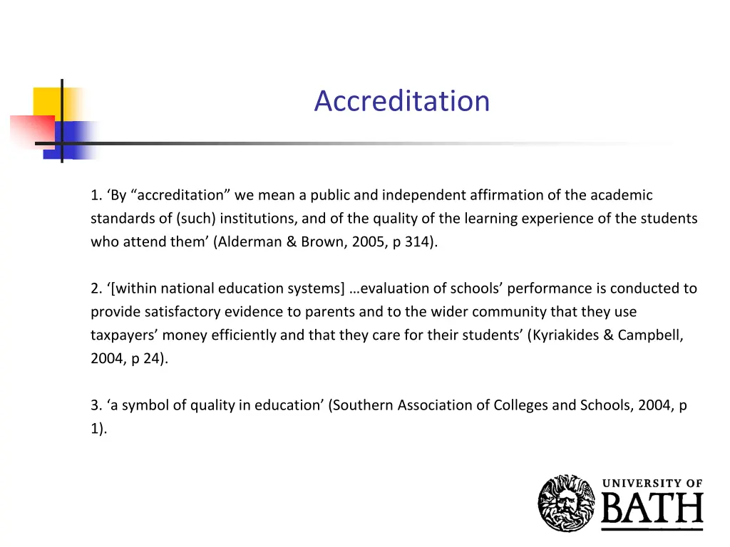 accreditation