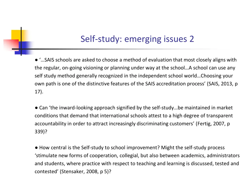 self study emerging issues 2