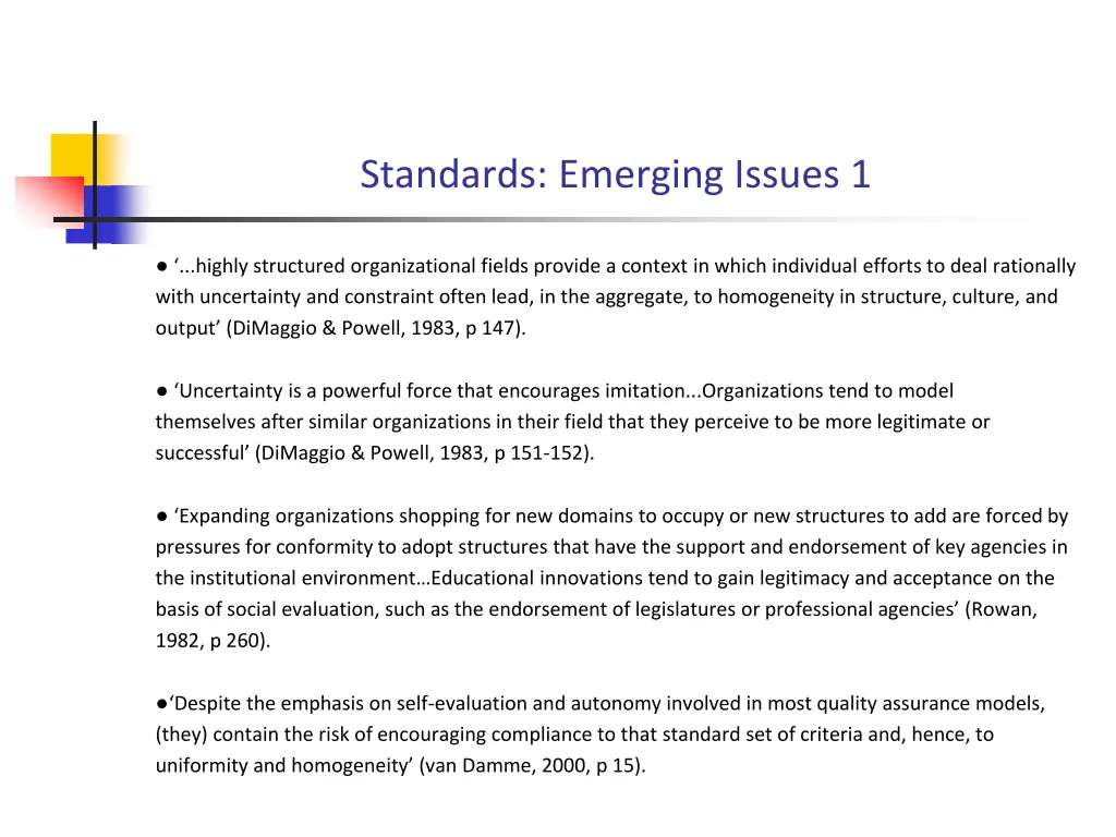 standards emerging issues 1