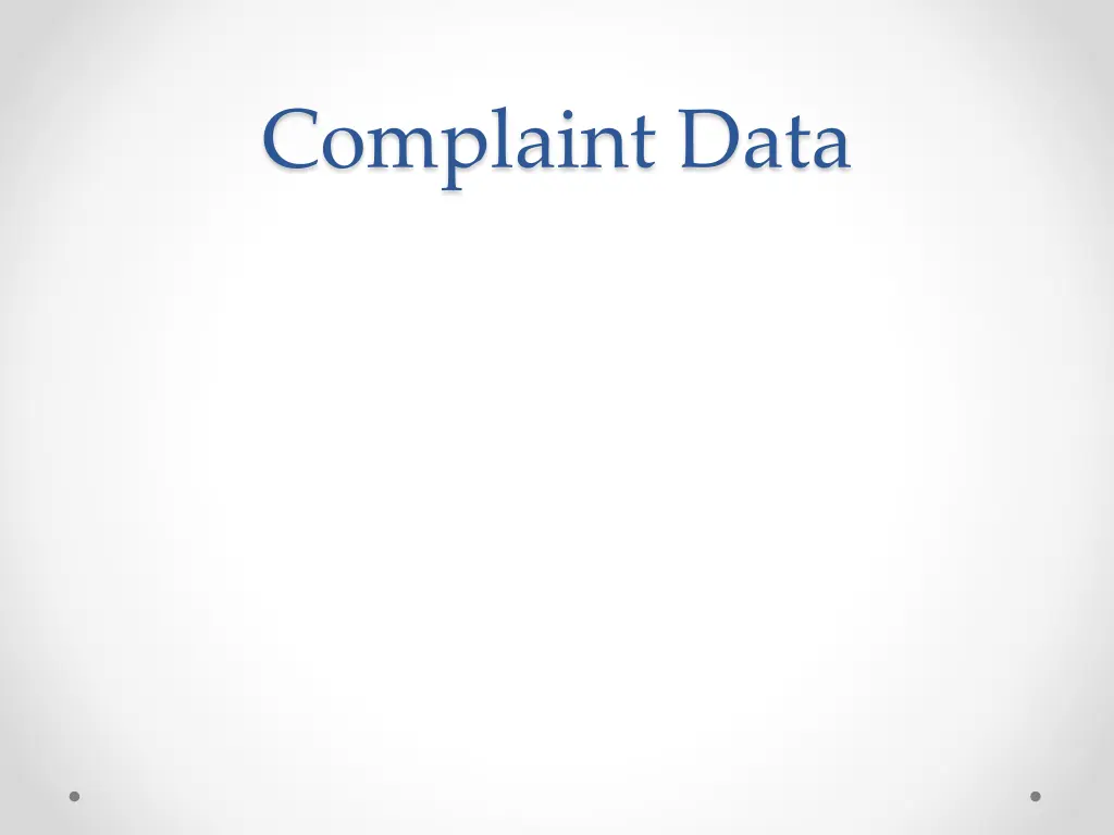 complaint data
