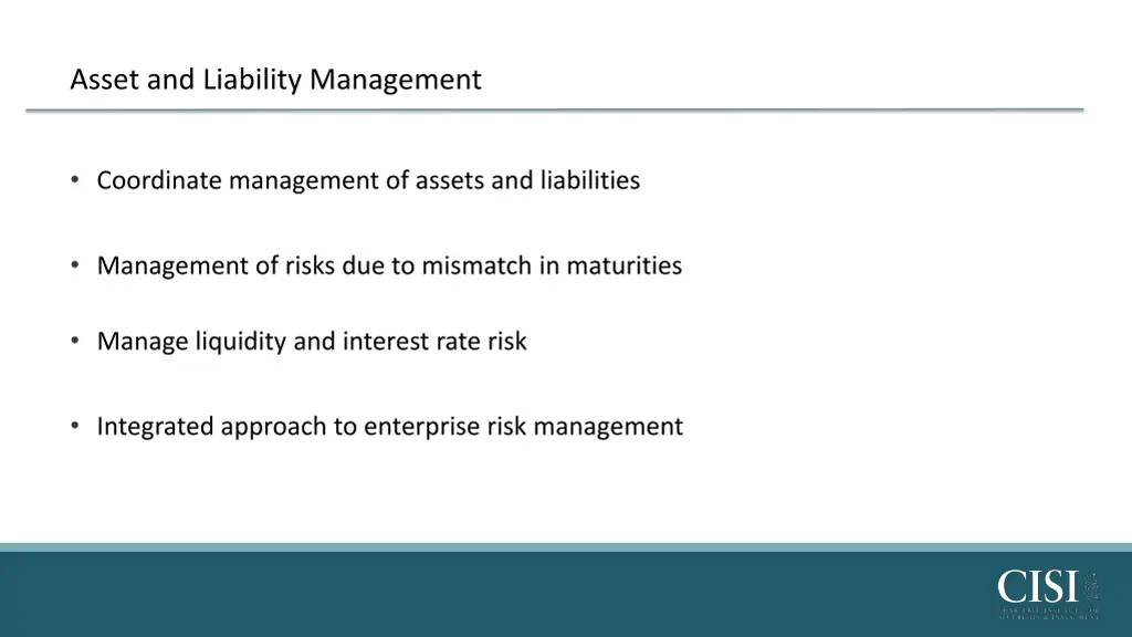 asset and liability management