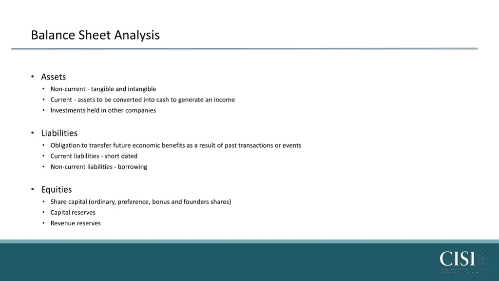 balance sheet analysis 1