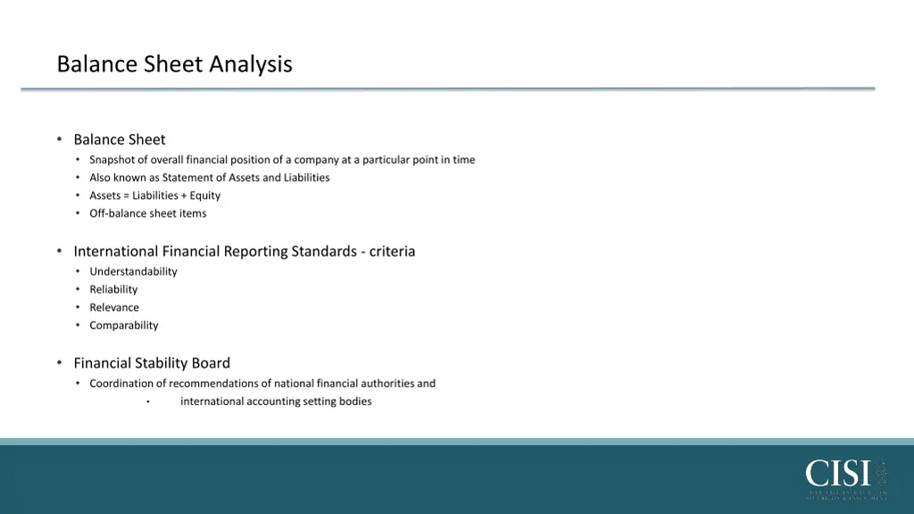 balance sheet analysis