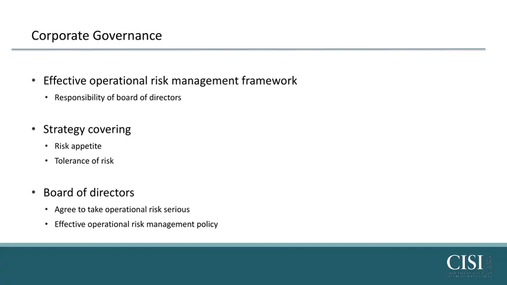 corporate governance