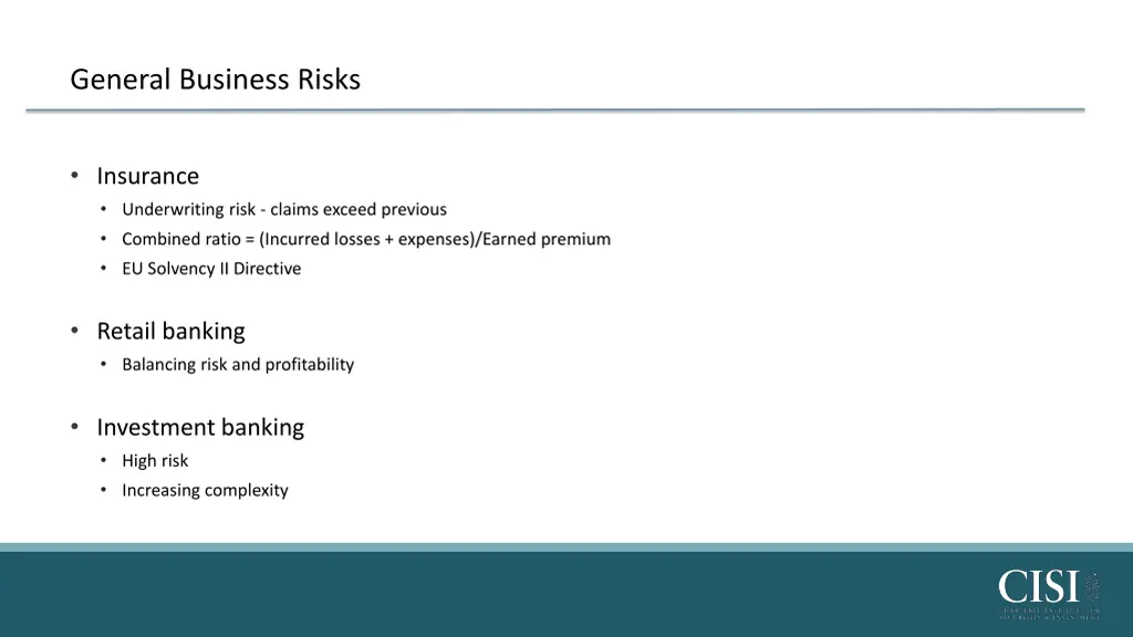 general business risks 1
