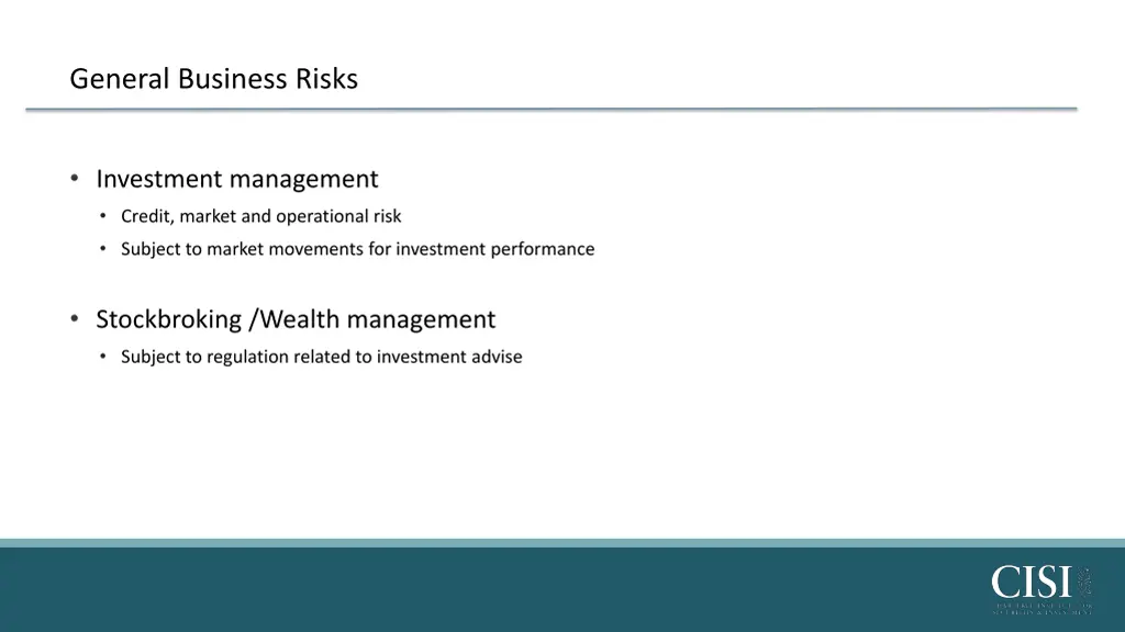 general business risks 2