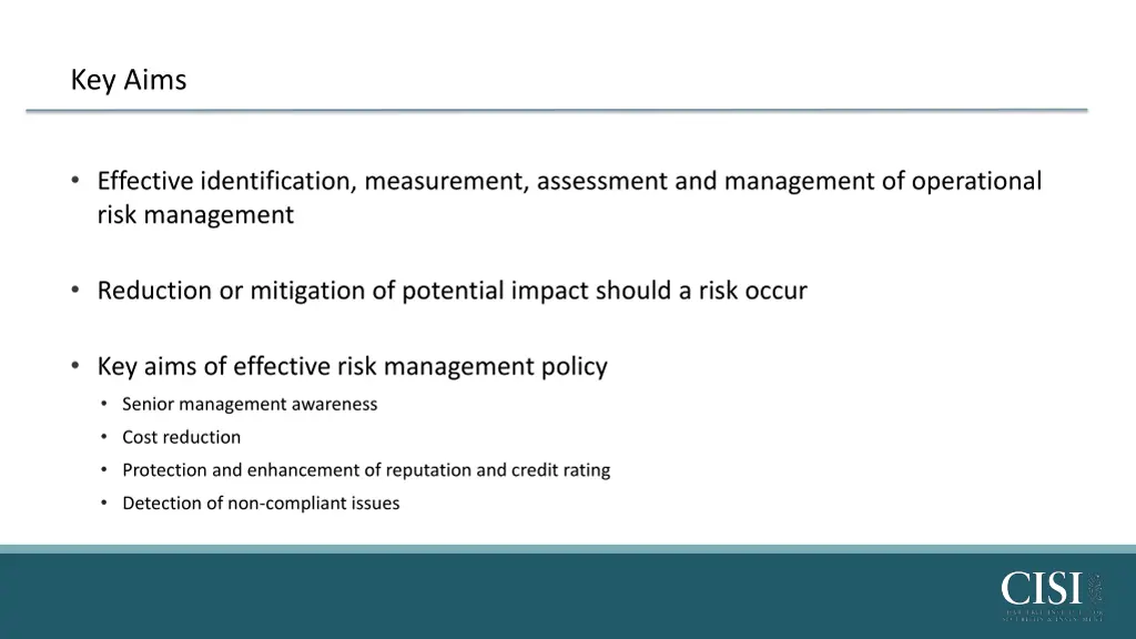 key aims