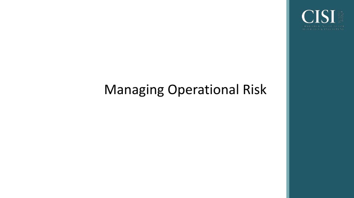 managing operational risk
