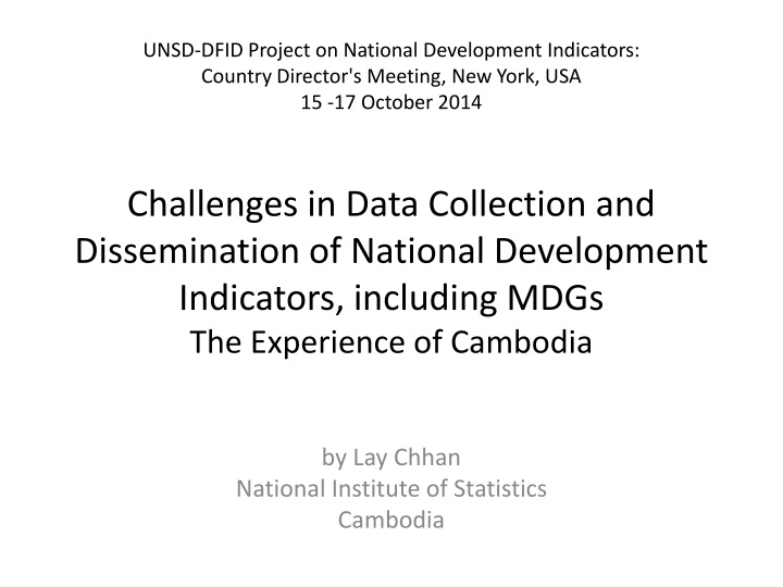 unsd dfid project on national development