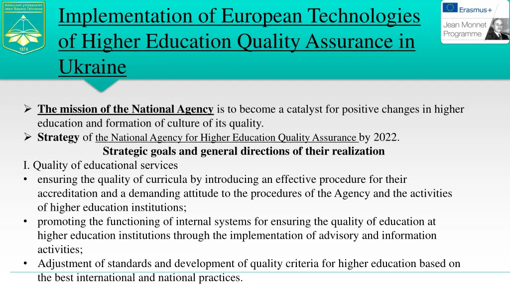 implementation of european technologies of higher 1