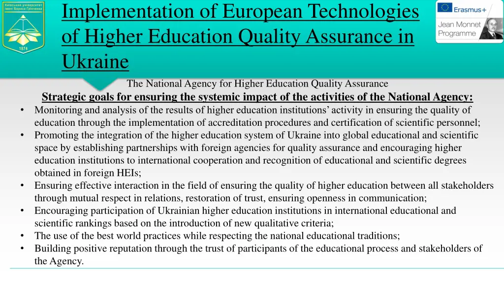 implementation of european technologies of higher 3