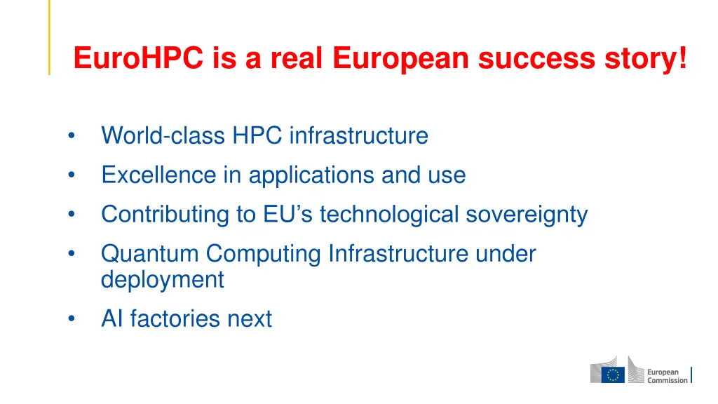 eurohpc is a real european success story