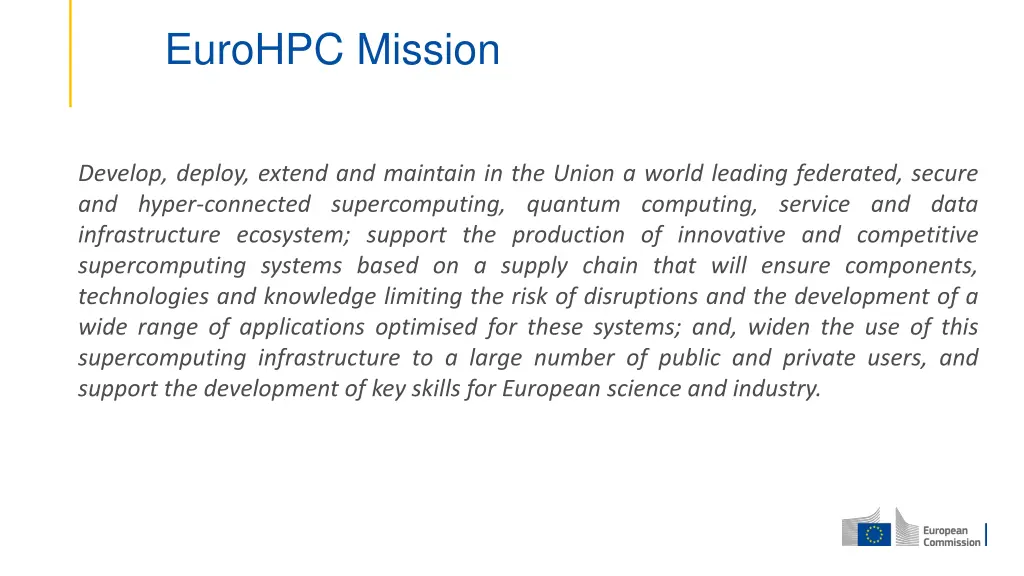 eurohpc mission