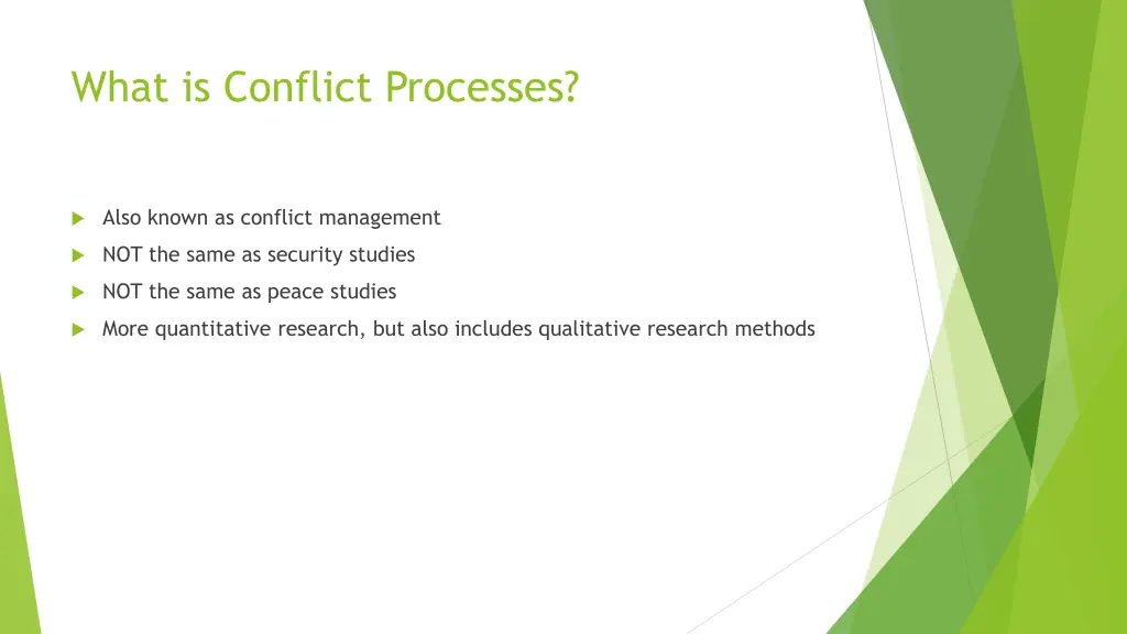what is conflict processes