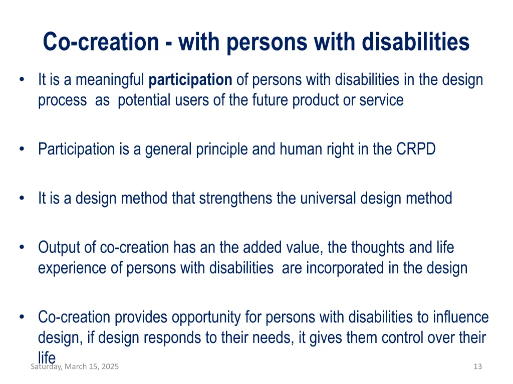co creation with persons with disabilities