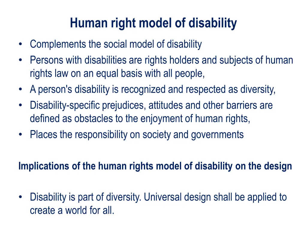human right model of disability