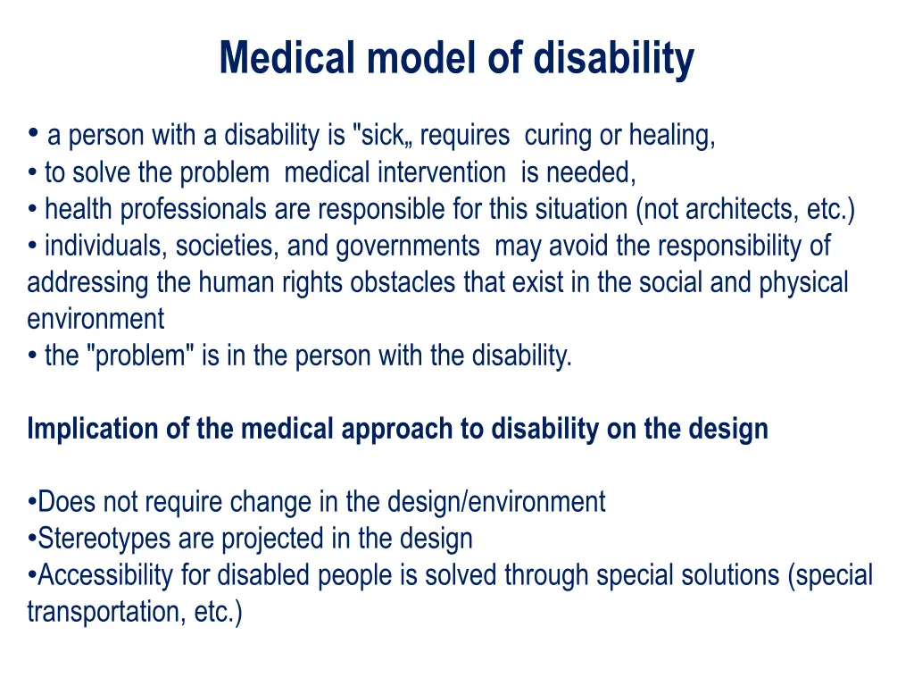 medical model of disability