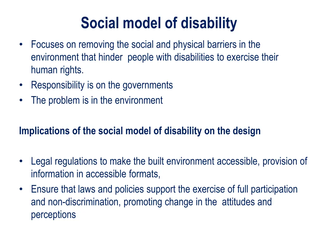 social model of disability
