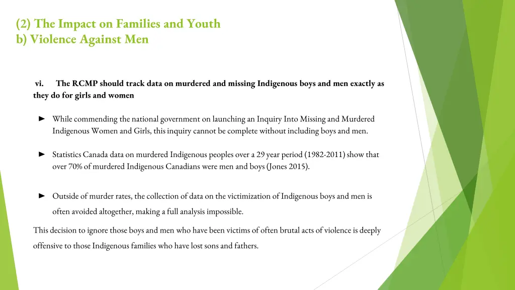2 the impact on families and youth b violence 8