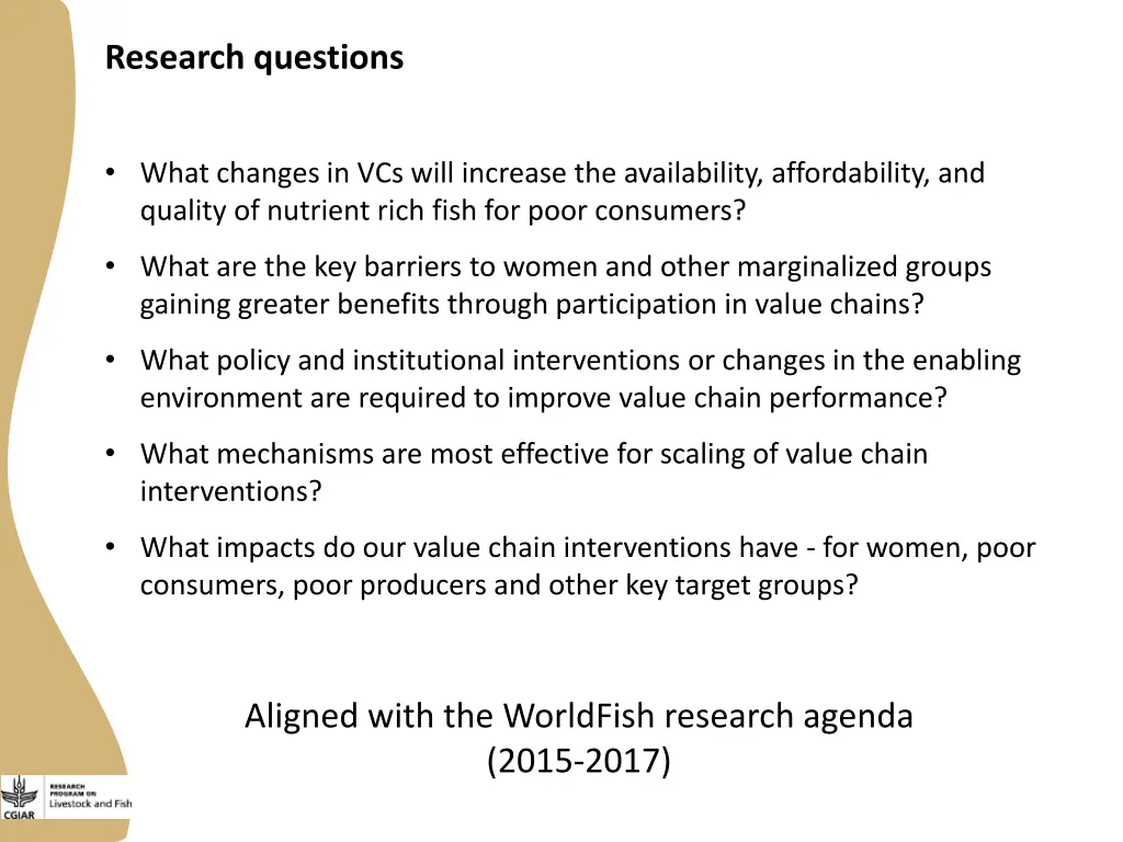 research questions
