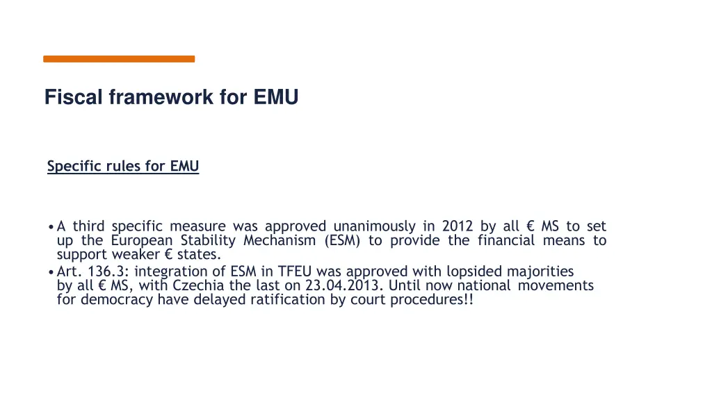 fiscal framework for emu 3