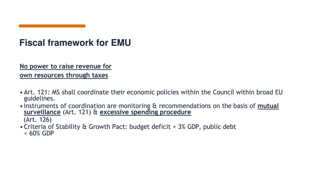 fiscal framework for emu