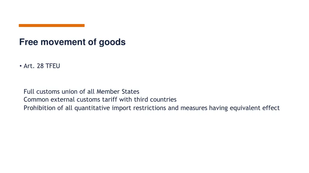 free movement of goods
