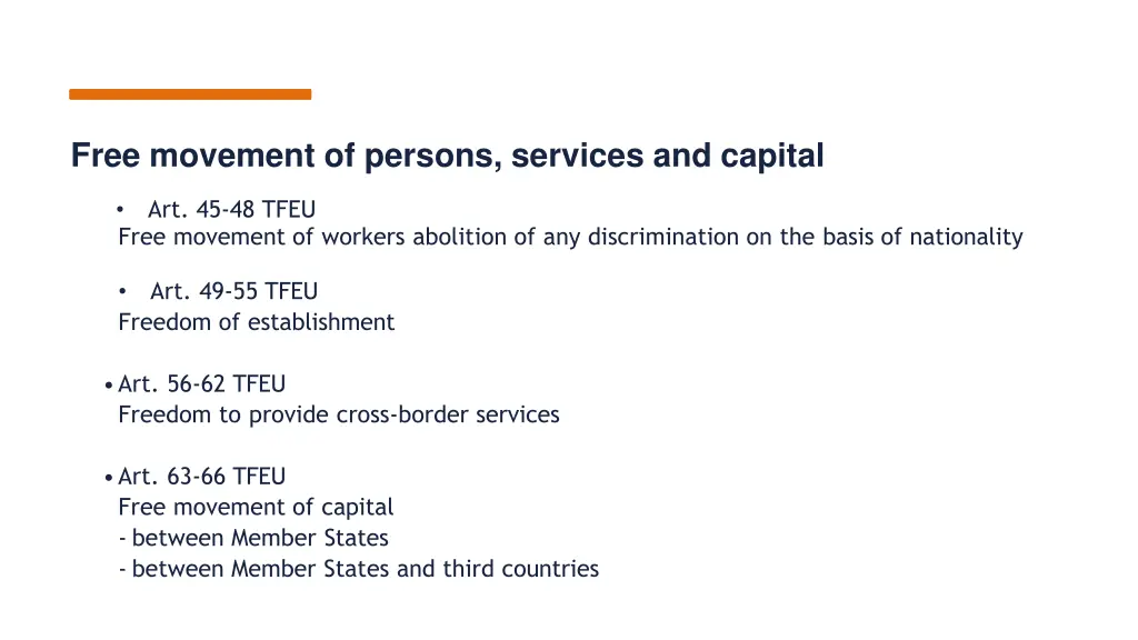 free movement of persons services and capital