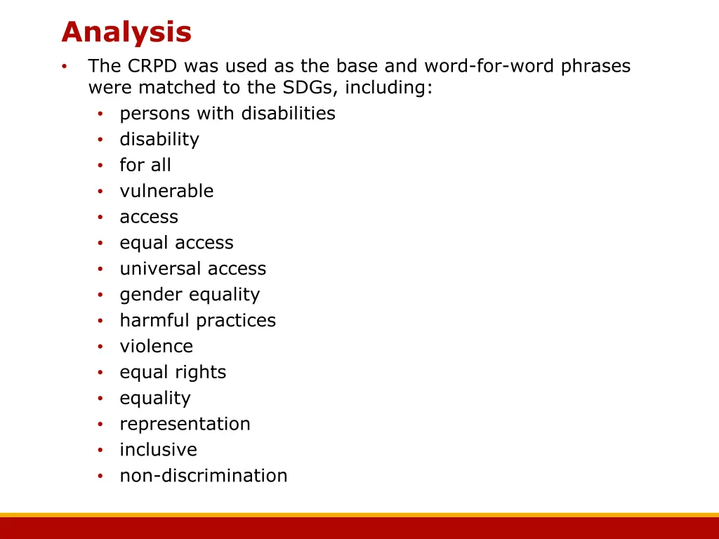 analysis the crpd was used as the base and word
