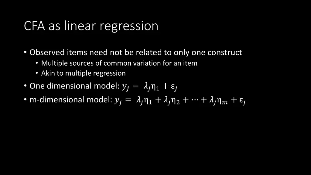 cfa as linear regression 1