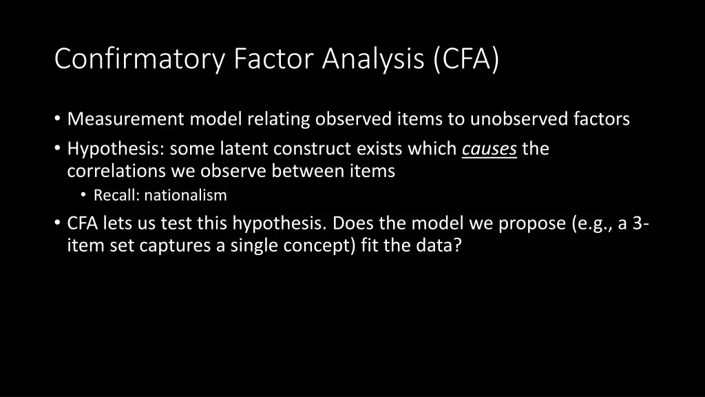 confirmatory factor analysis cfa