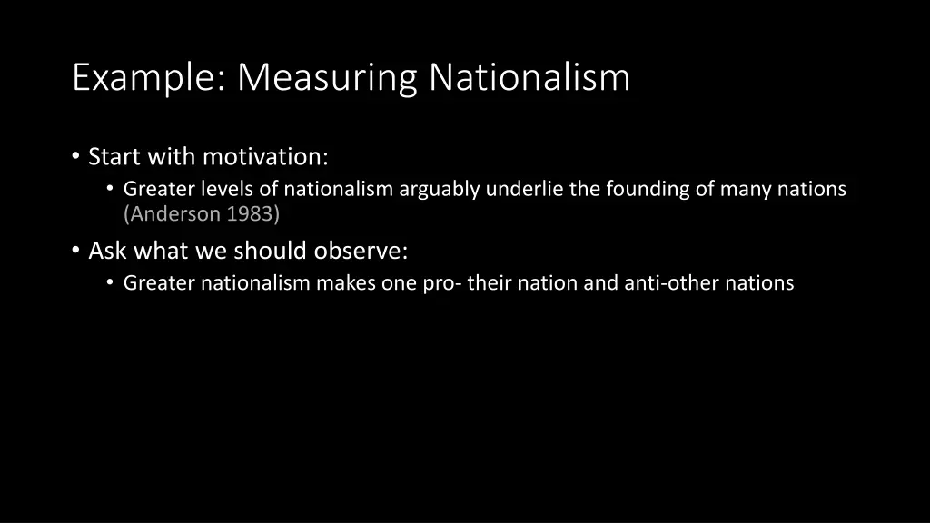 example measuring nationalism