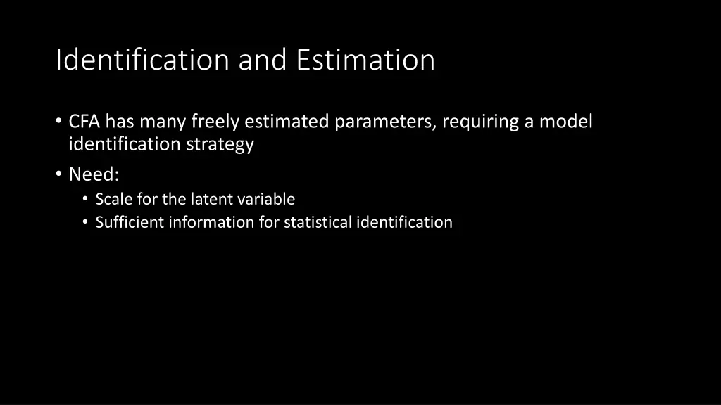 identification and estimation