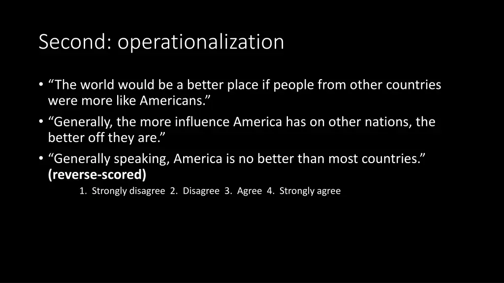 second operationalization 1