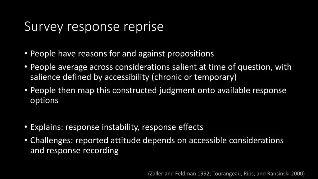 survey response reprise